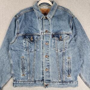 Vintage Levi's Denim Jacket Mens Medium Blue Trucker 70507-0389 Made USA 90s